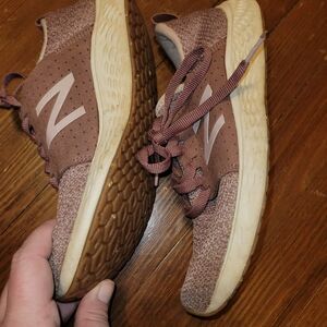 New Balance Tan and Cream Athletic Shoes